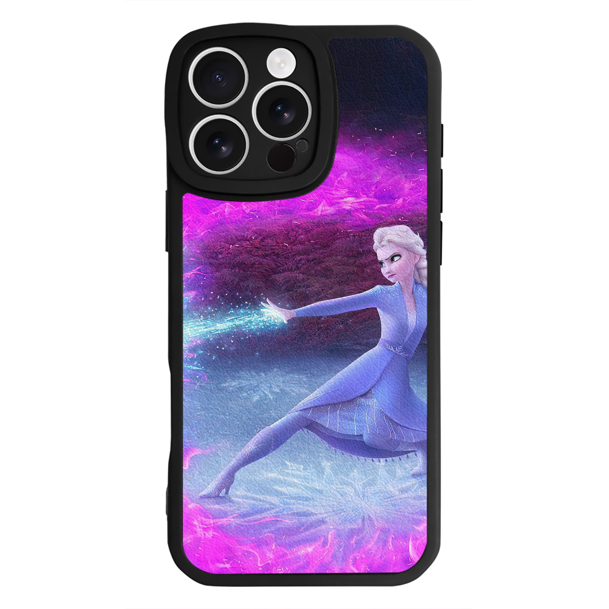 （画像用） アナと雪の女王 アンナ エルサ Frozen Anna Elsa 【iPhone 16シリーズ対応】シリコンスマホケース（レザー調） 材質：シリコン